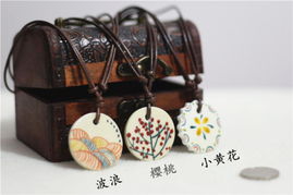 瓷绘匠心 景德镇手绘陶瓷项链，复古文艺的原创之美